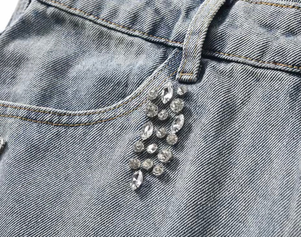 Diamond Scattered Denium Jeans