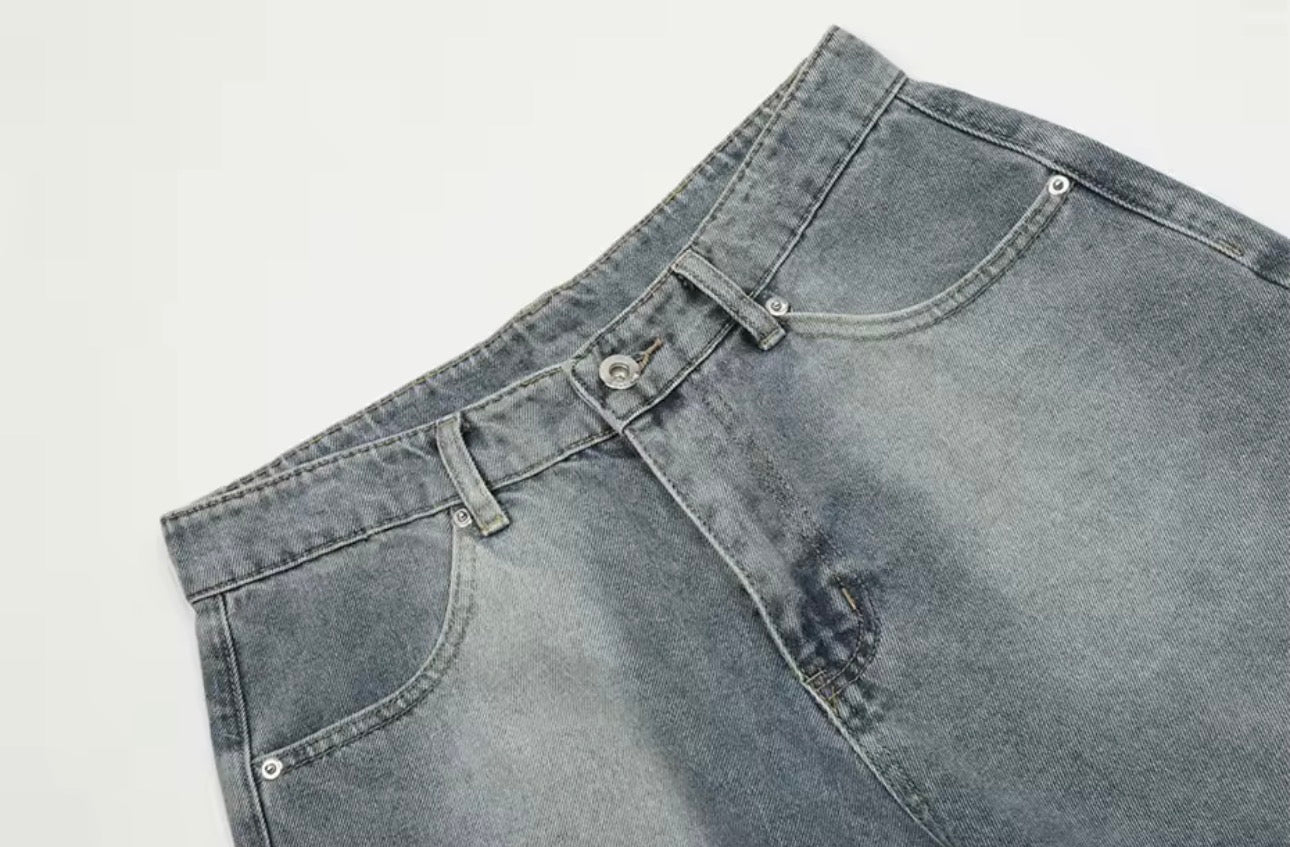 Reverse Denim Shorts