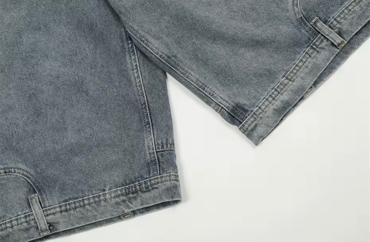 Reverse Denim Shorts