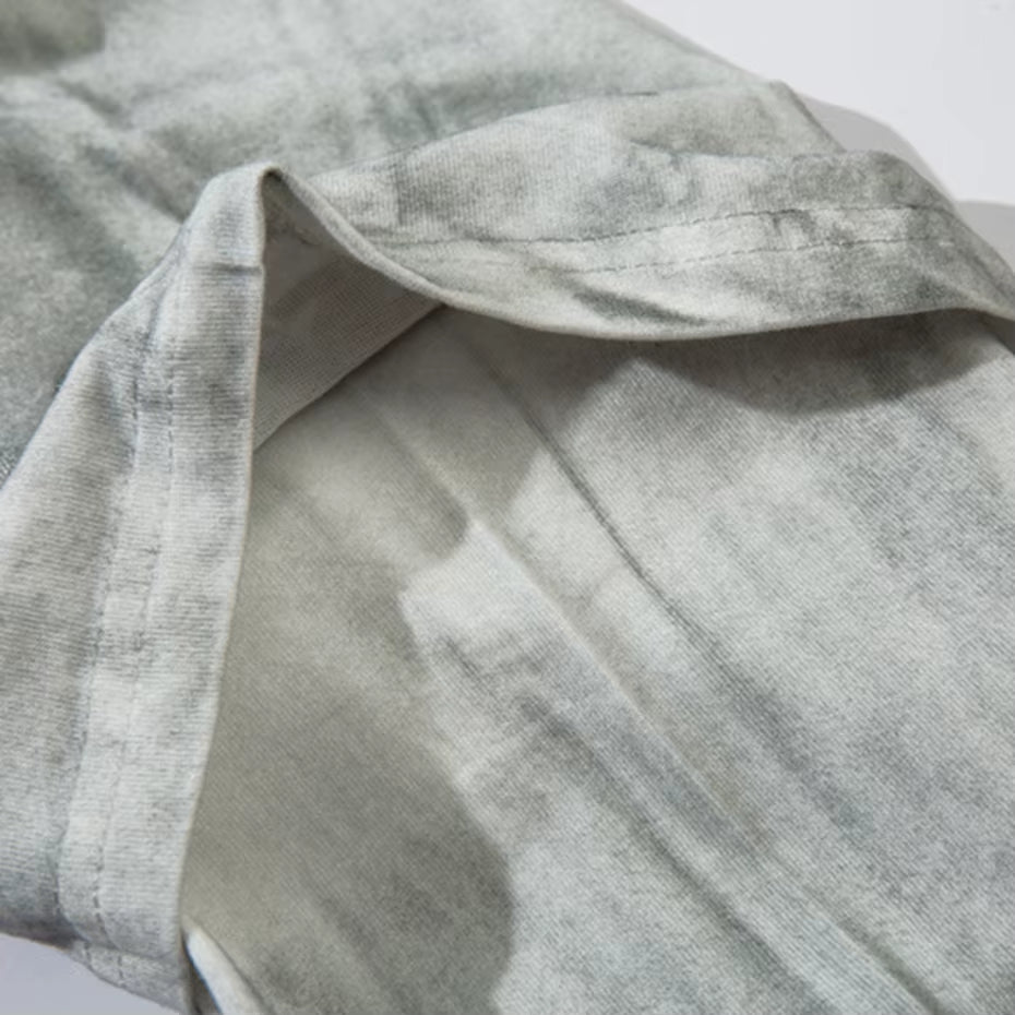 Harajuku Vintage Oversized T-Shirts Men Streetwear Hip Hop Long Sleeve T Shirts Washed Retro Loose Tee Tops