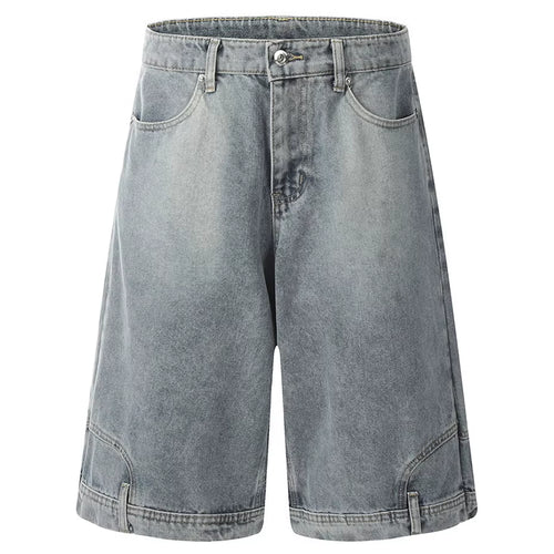 Vintage Denim Shorts Summer Casual Loose Blue Jeans Shorts Men Streetwear Harajuku Hip Hop Shorts
